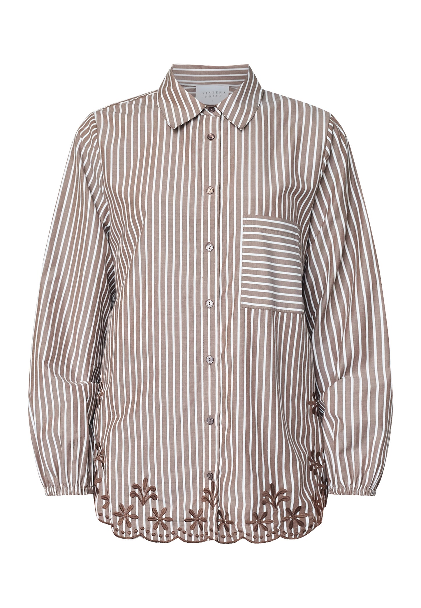 SP ISTEA-SH4 skjorte stribet - brown/cream