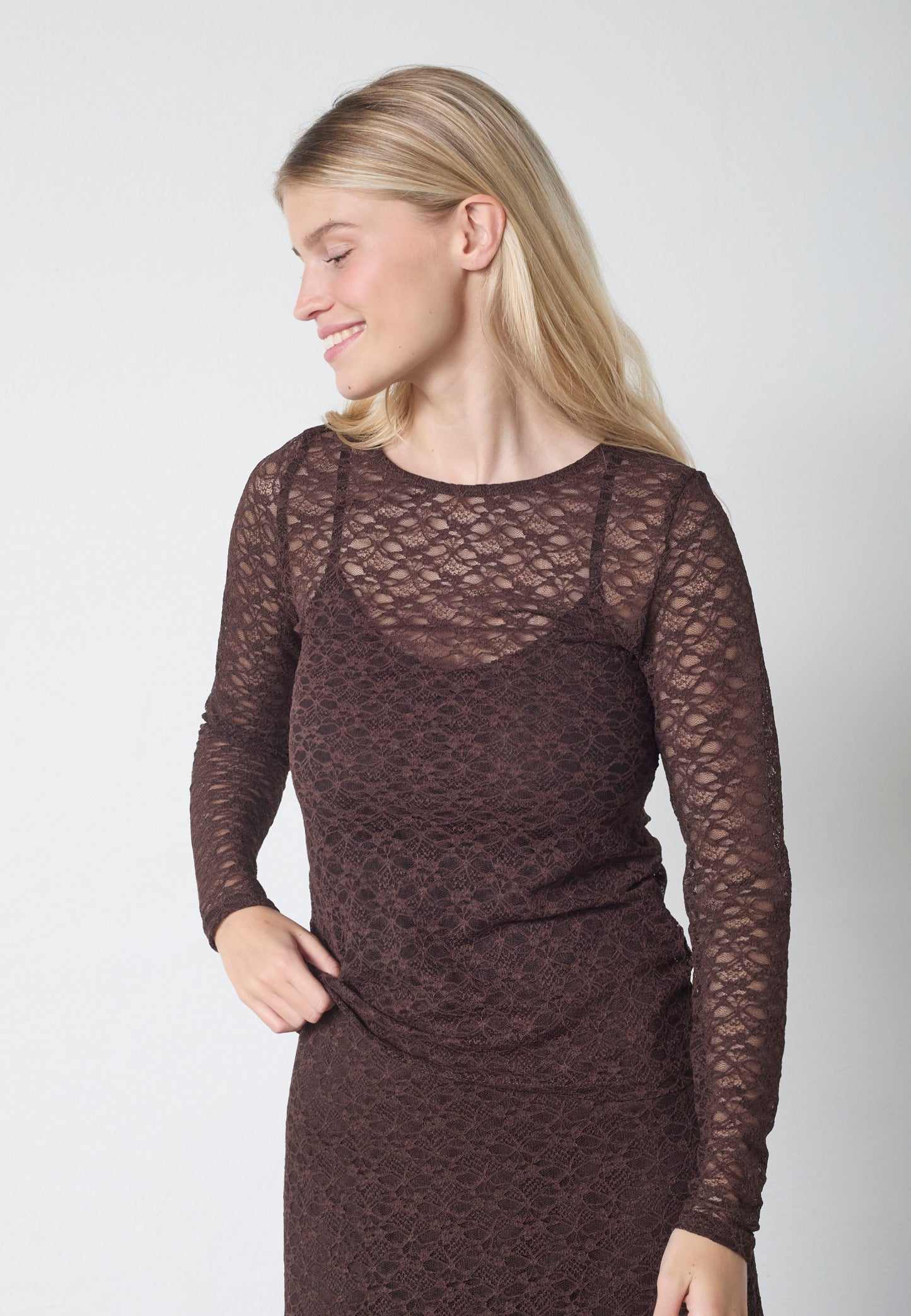 SP GIMAS-LS bluse - Chocolate