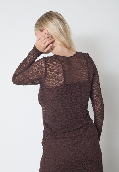 SP GIMAS-LS bluse - Chocolate