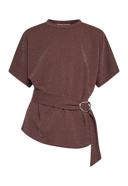 SP GELIA-Top - Chocolate/silver m/fin spænde