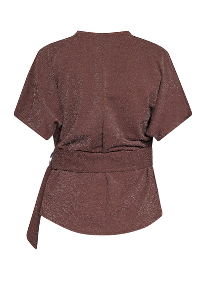 SP GELIA-Top - Chocolate/silver m/fin spænde