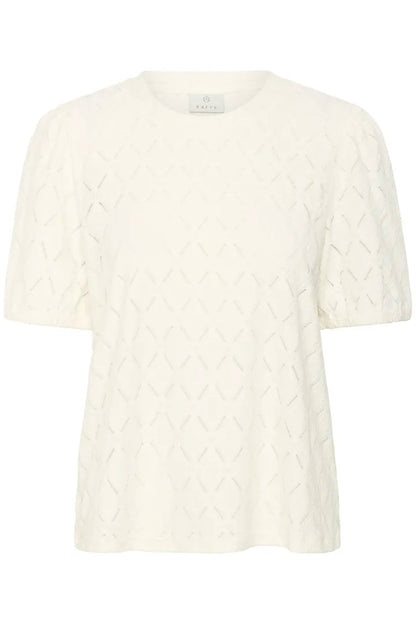 KA Tine Lace blouse - hvid m/korte ærmer