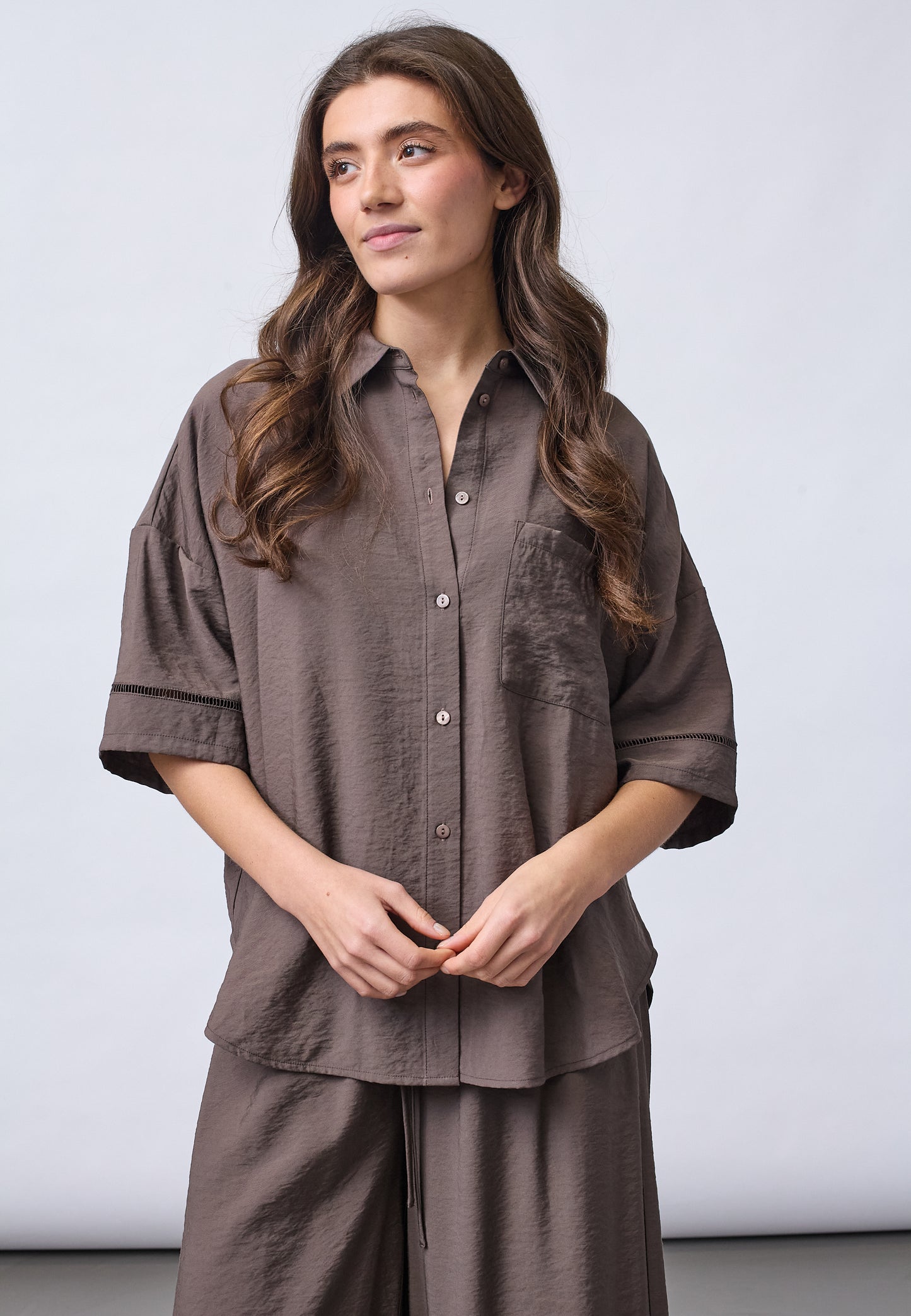 SP ELLA-N.SH9 Shirt - dark chocolate