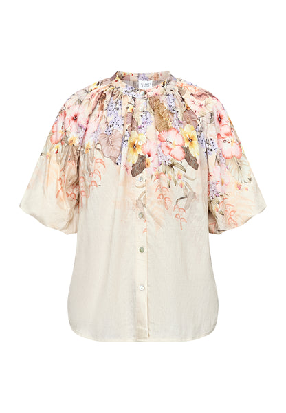 SP ELICE-SS bluse m/smukt blomster mønster