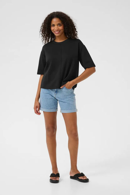 KA Annika T-shirt - sort m/korte ærmer