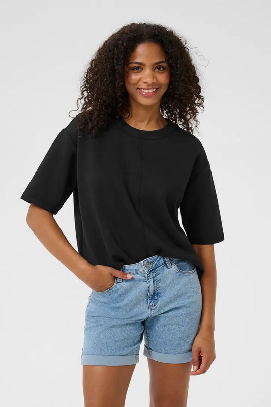 KA Annika T-shirt - sort m/korte ærmer