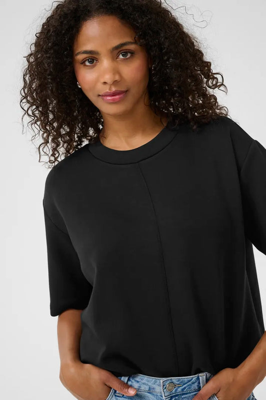 KA Annika T-shirt - sort m/korte ærmer