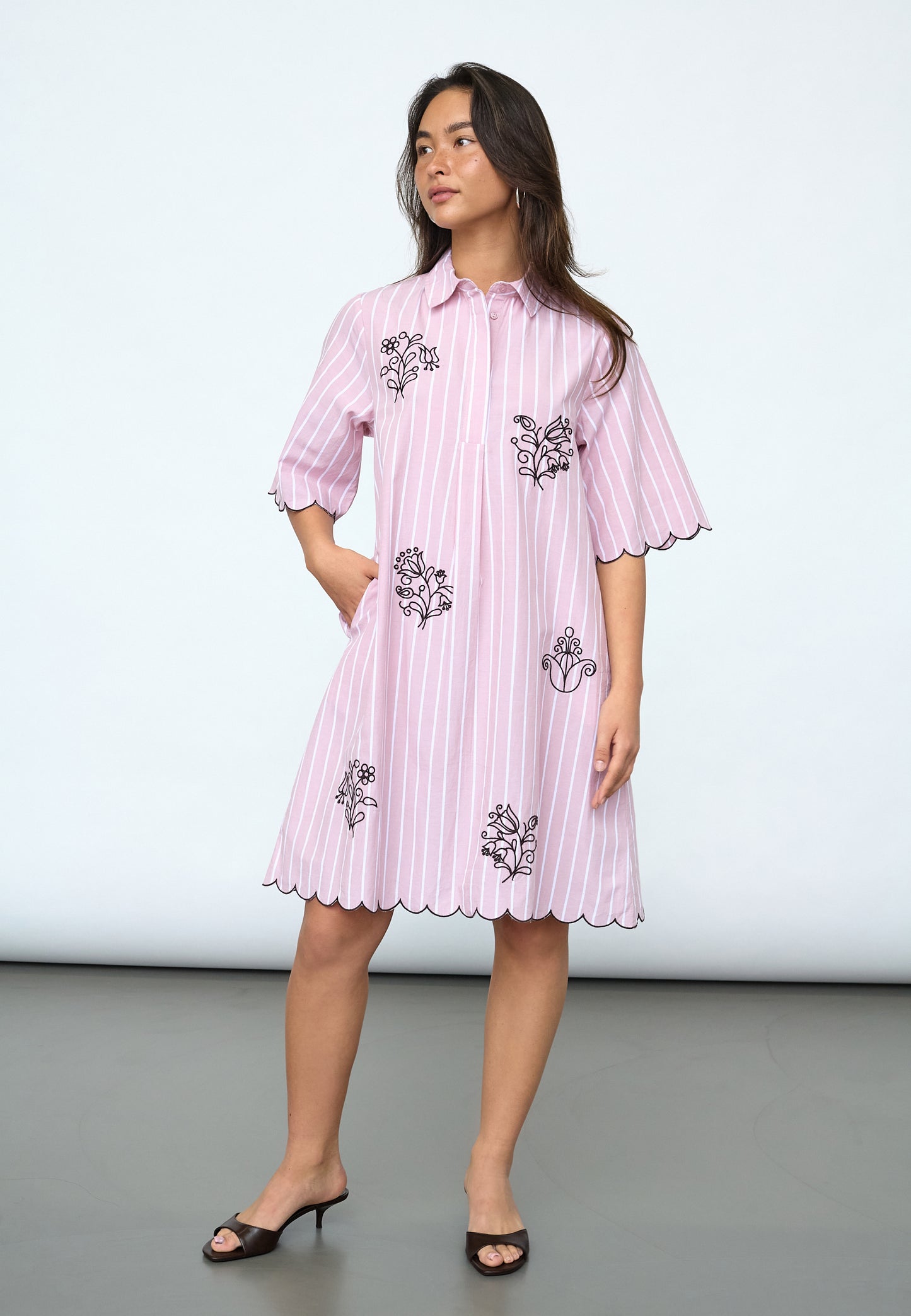 SP EDINA Dress - lyserød strib