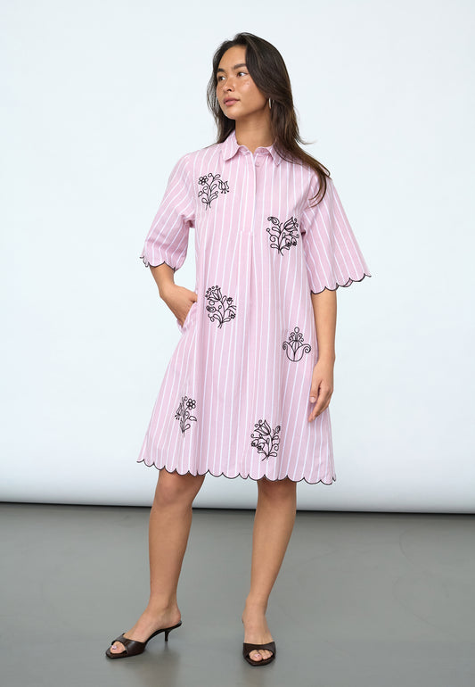 SP EDINA Dress - lyserød strib