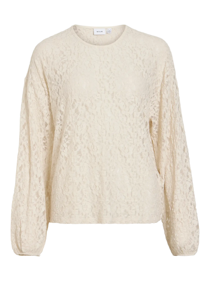 VL VIALDEIA O-NECK L/S Bluse - birch