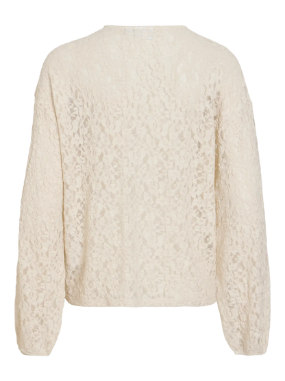 VL VIALDEIA O-NECK L/S Bluse - birch