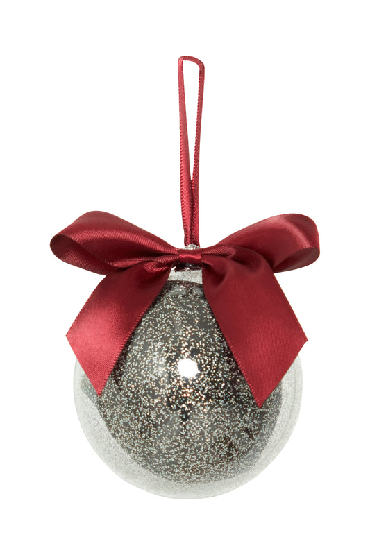 IC Glitter strømper i julekugle - sort