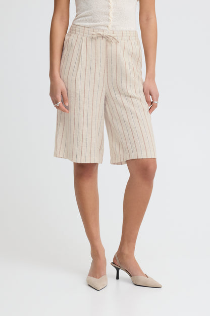 IC LINNO SHO2 - Shorts - strib hør