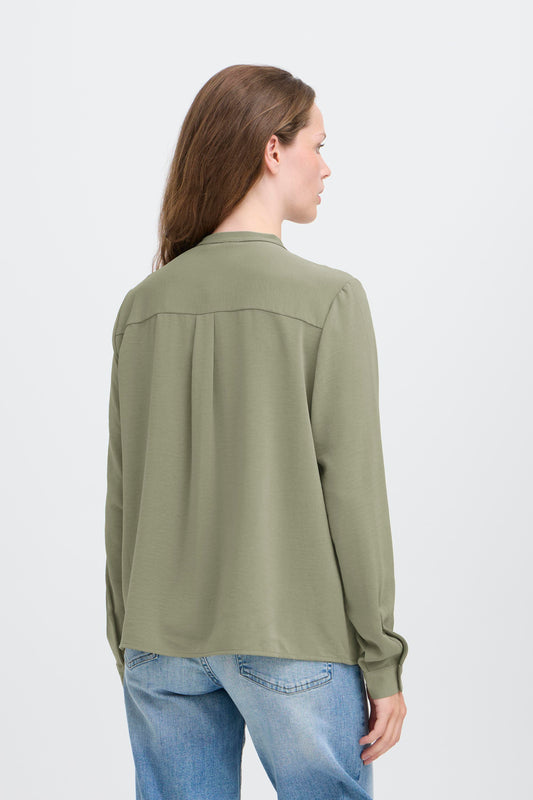 IC Soffie shirt - mulled basil støvet grøn
