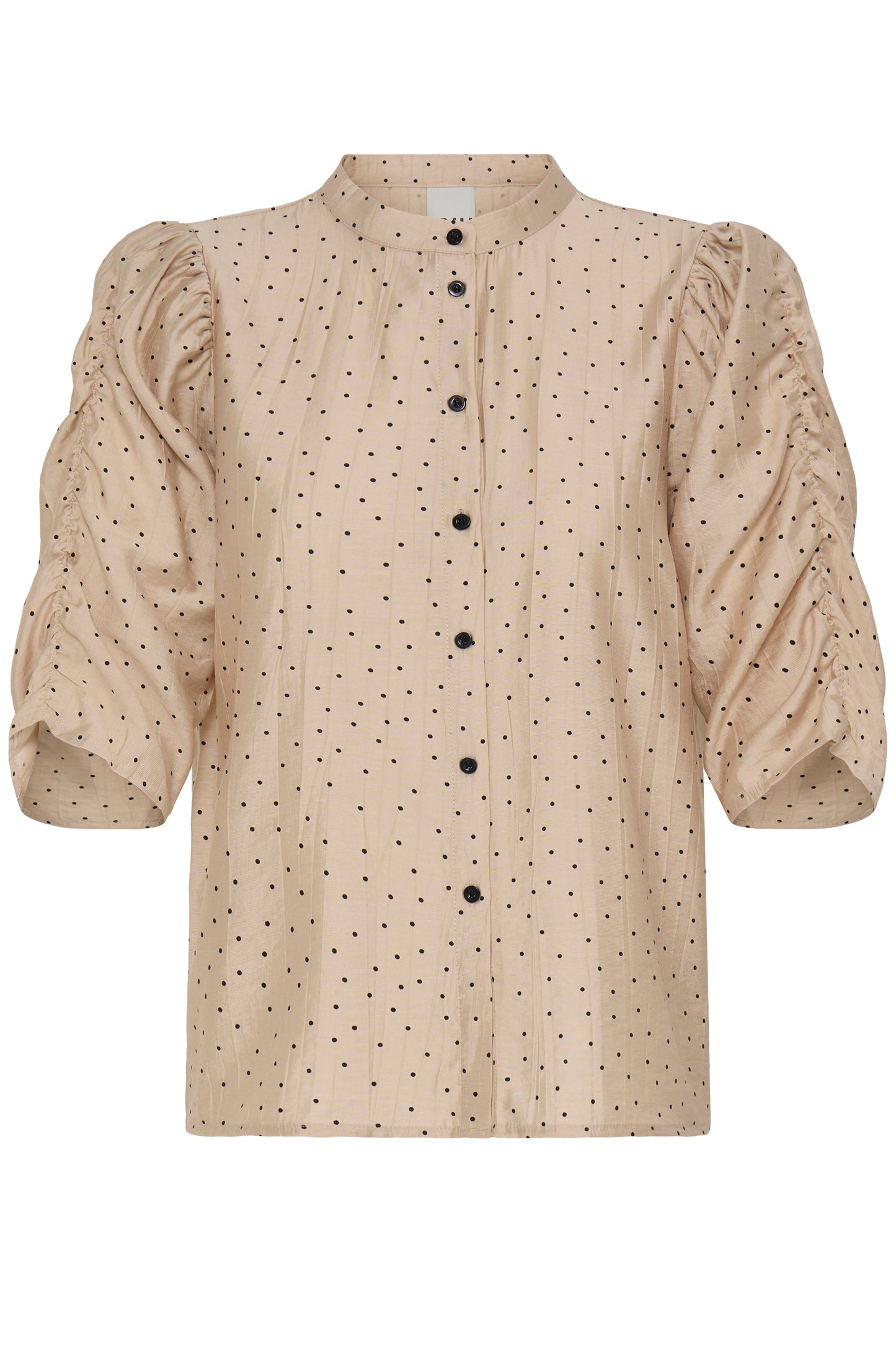 IC Caroline shirt - beige m/sorte dots