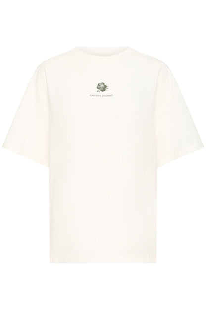 IC BEXI T-SHIRT - hvid m/grøn skrift