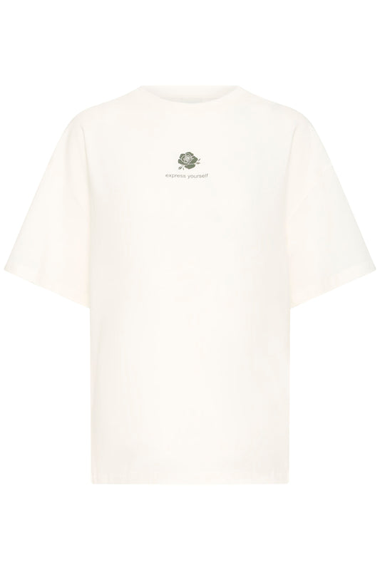 IC BEXI T-SHIRT - hvid m/grøn skrift
