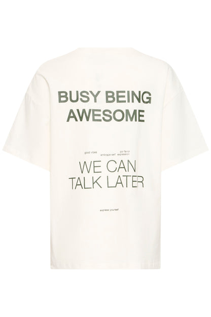 IC BEXI T-SHIRT - hvid m/grøn skrift