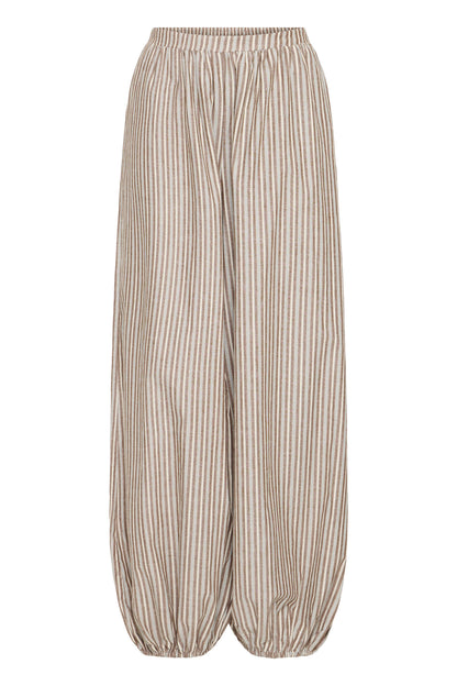 IC XMilly pants - hvid/brun strib