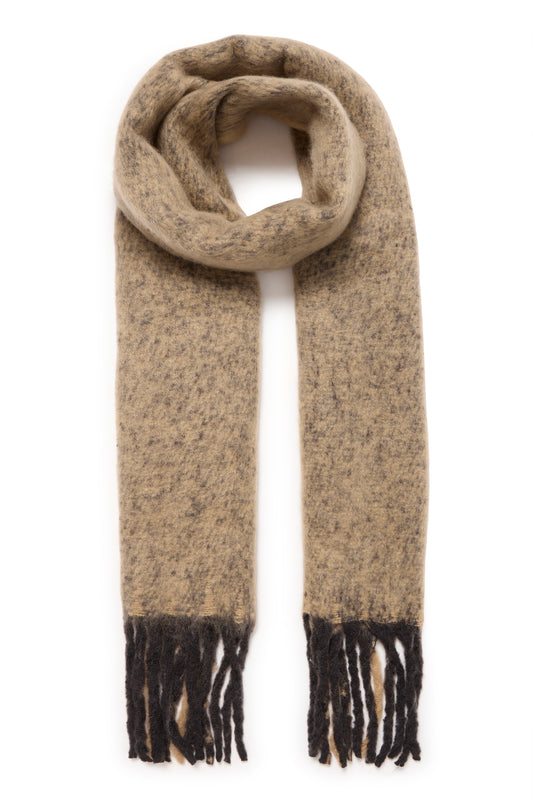 IC Lonnie Scharf - travertine beige m/sorte frynser