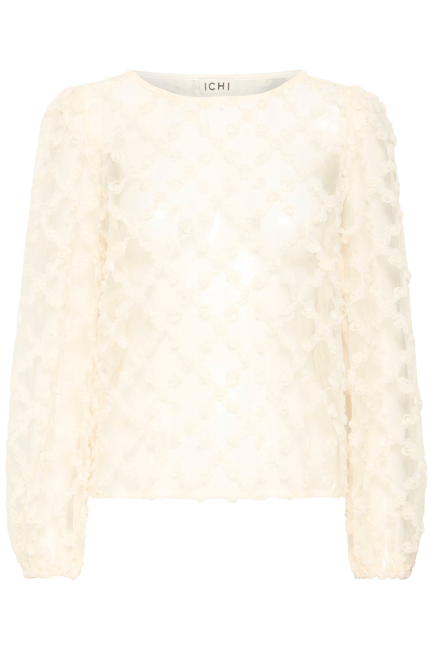 IC ELKI Shirt m/fine detaljer - beige