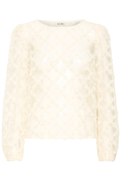 IC ELKI Shirt m/fine detaljer - beige