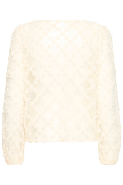 IC ELKI Shirt m/fine detaljer - beige