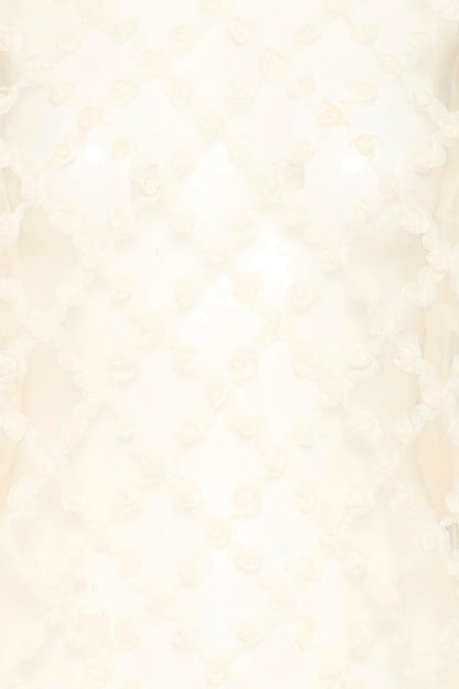 IC ELKI Shirt m/fine detaljer - beige