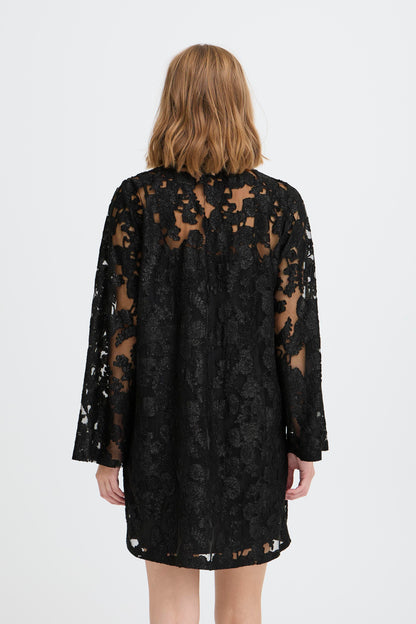 IC Lineo Dress - sort m/blonder