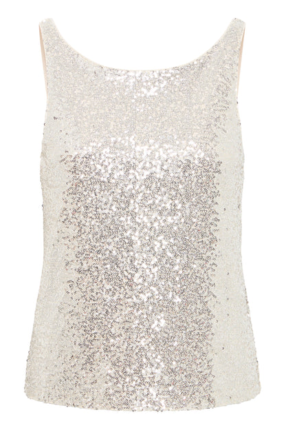 IC FAUCA Top - silver m/palietter