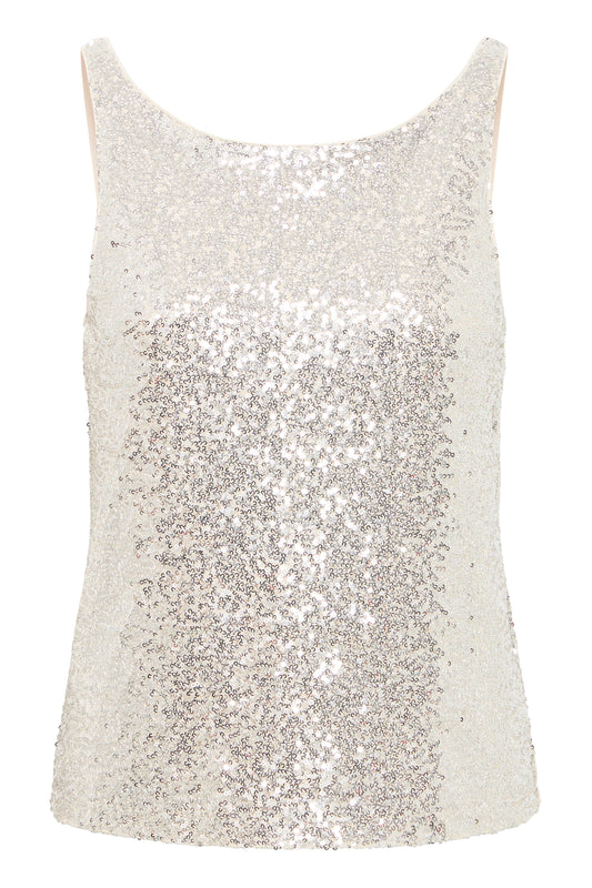 IC FAUCA Top - silver m/palietter