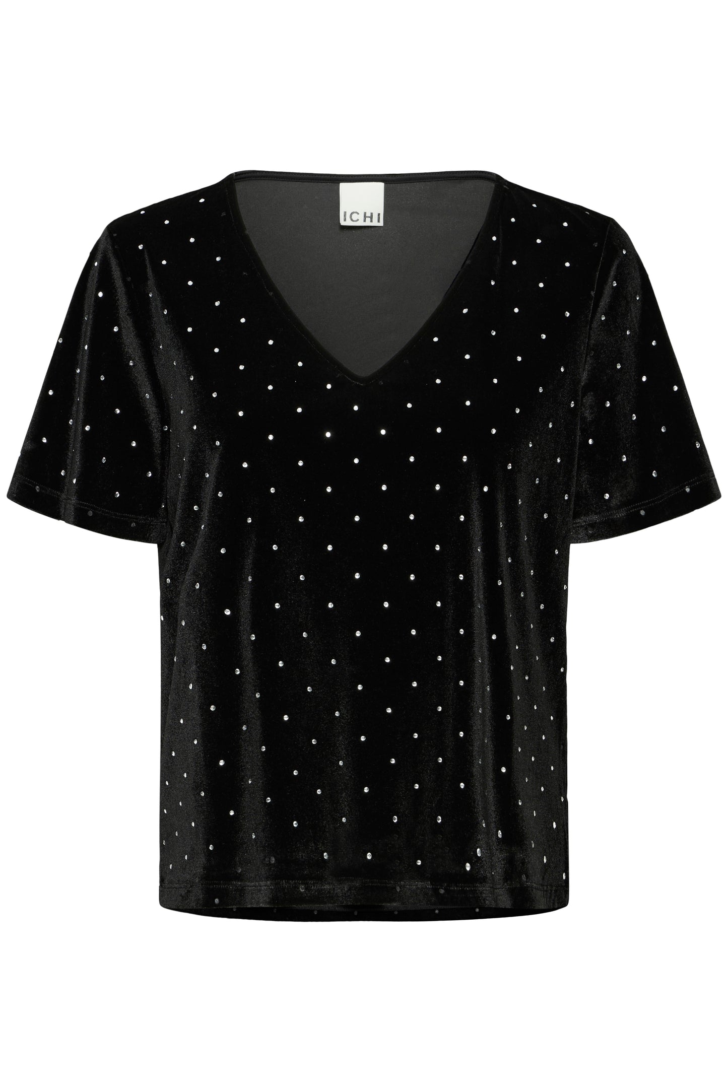 IC Darla bluse - sort m/simili sten