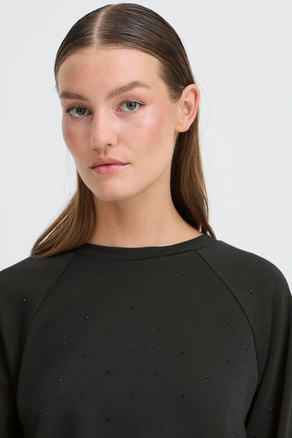 IC AMIAS Sweat - sort m/sorte simili sten