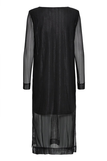 IC Laccy dress - sort shine m/mesh