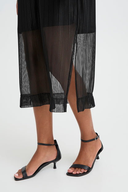 IC Laccy dress - sort shine m/mesh