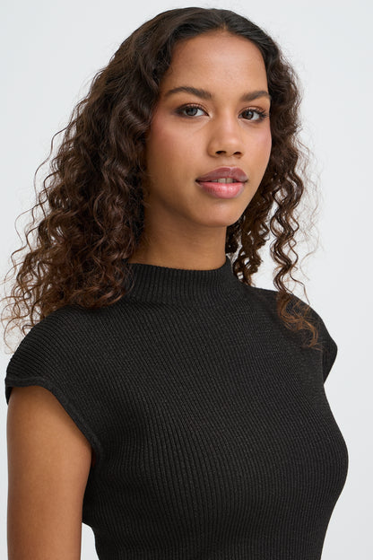 IC Cody Top vest - sort glimmer strik