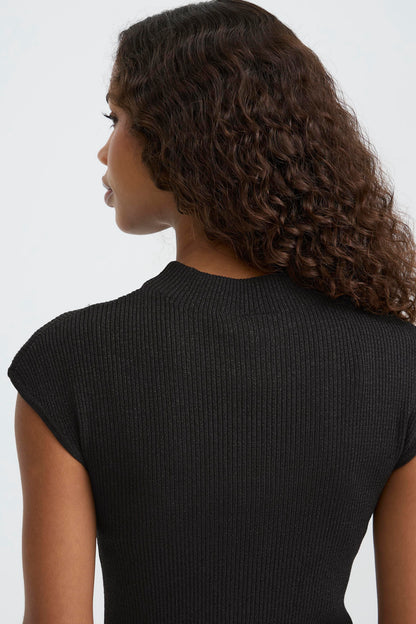 IC Cody Top vest - sort glimmer strik