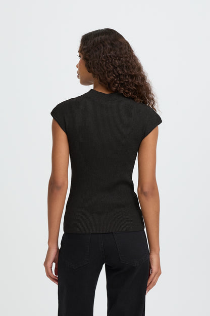 IC Cody Top vest - sort glimmer strik