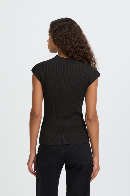 IC Cody Top vest - sort glimmer strik