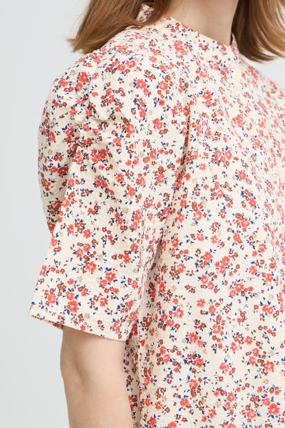 IC Qwina shirt - Teaberry lys rød mønster