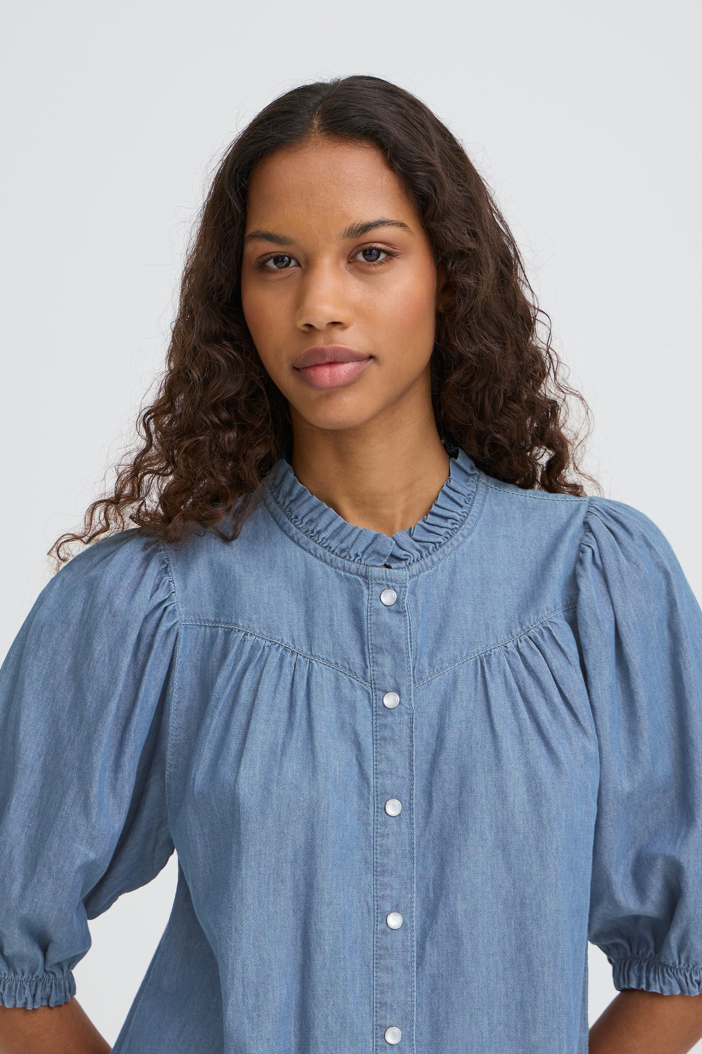 IC ANCEY Shirt - denim - washed medium blue