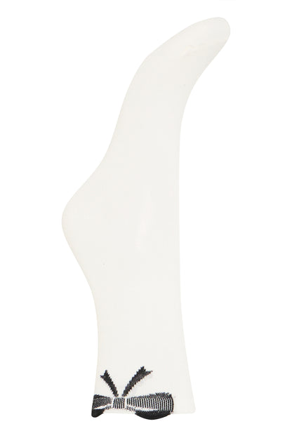 IC Socks hvid m/sort detalje