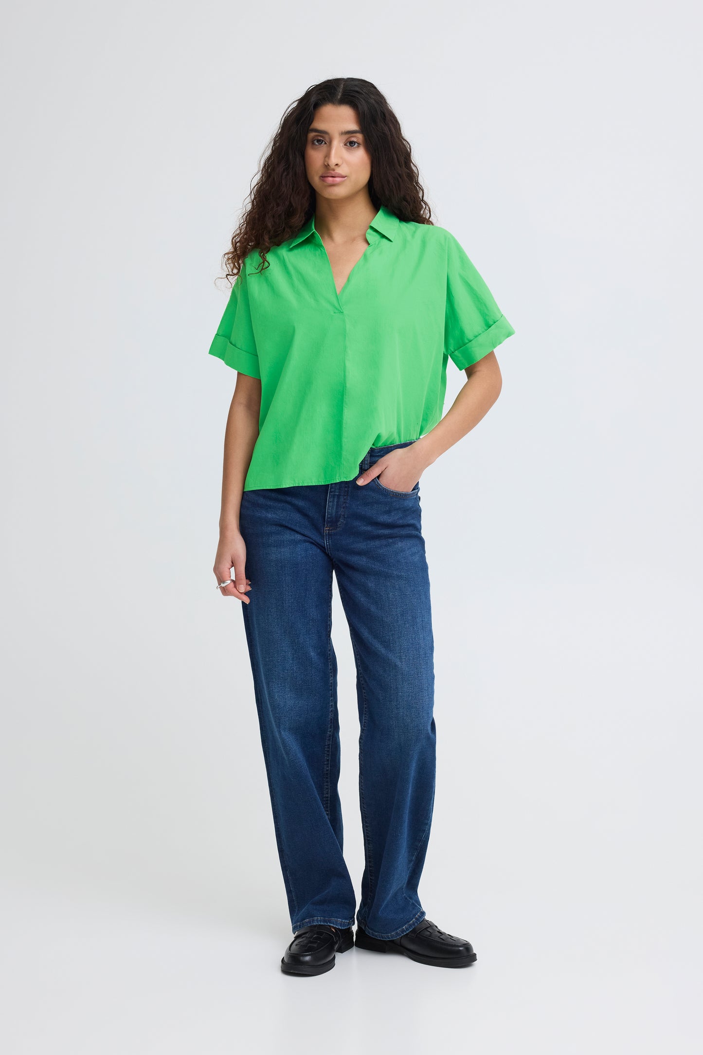 IC HMANA Shirt - m/elastik detalje i ryg - grøn