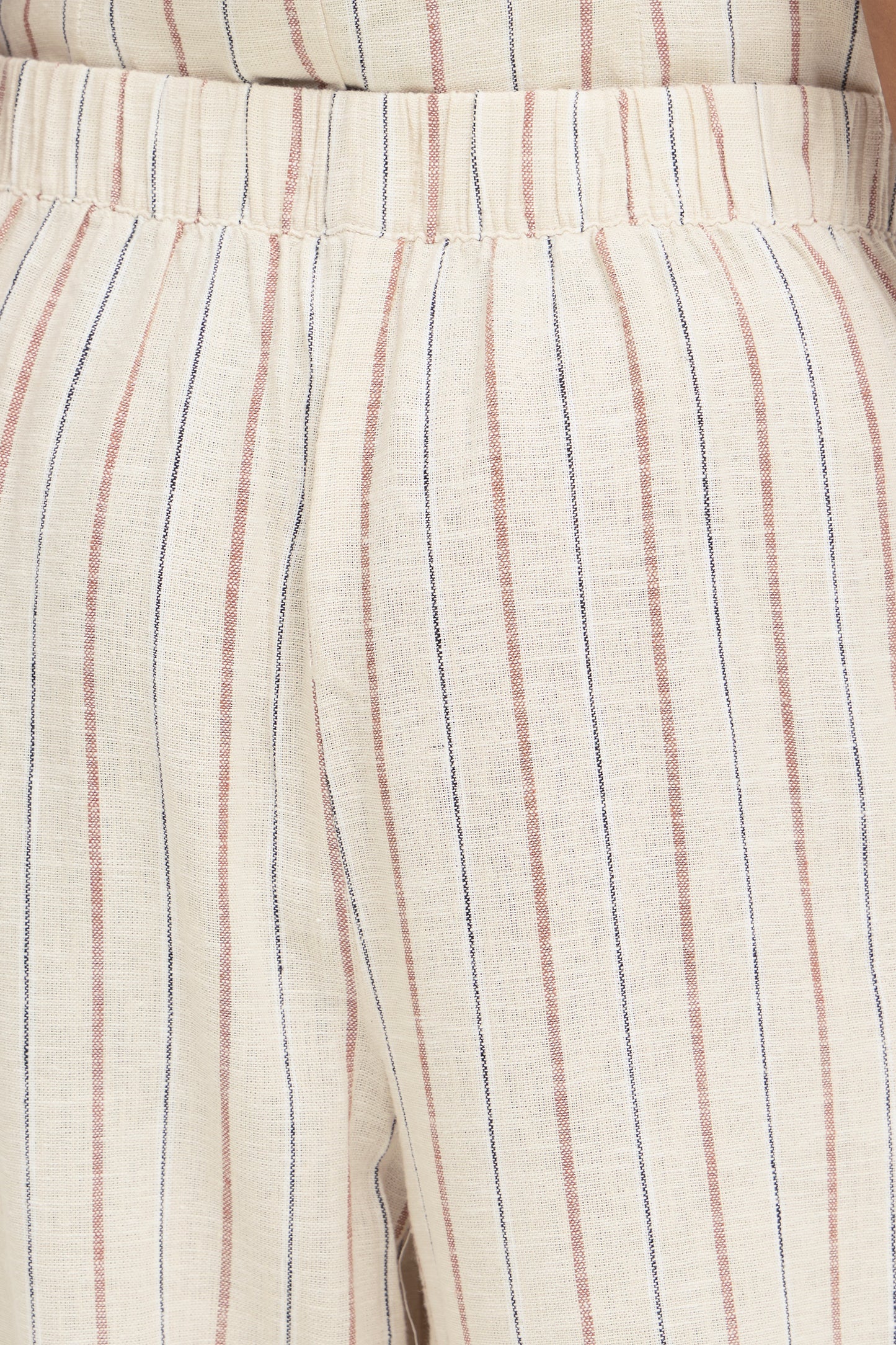 IC LINNO PA BARREL - Pants - hør - brown stripe