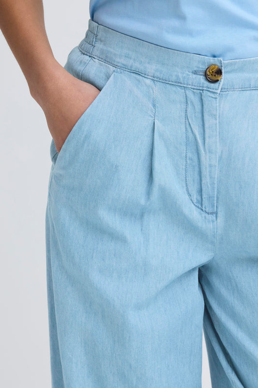 IC BARCY PA2 - denim buks 7/8 - lys denim