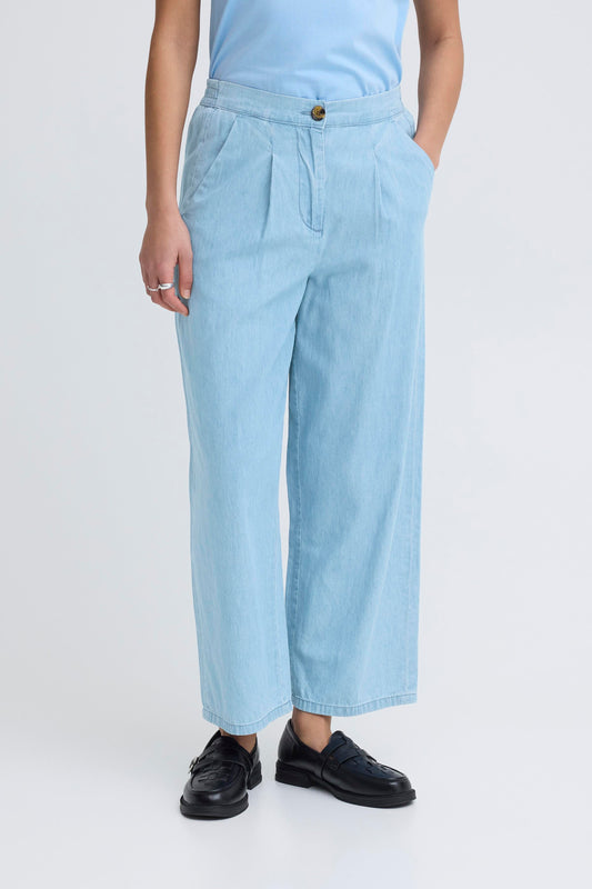 IC BARCY PA2 - denim buks 7/8 - lys denim