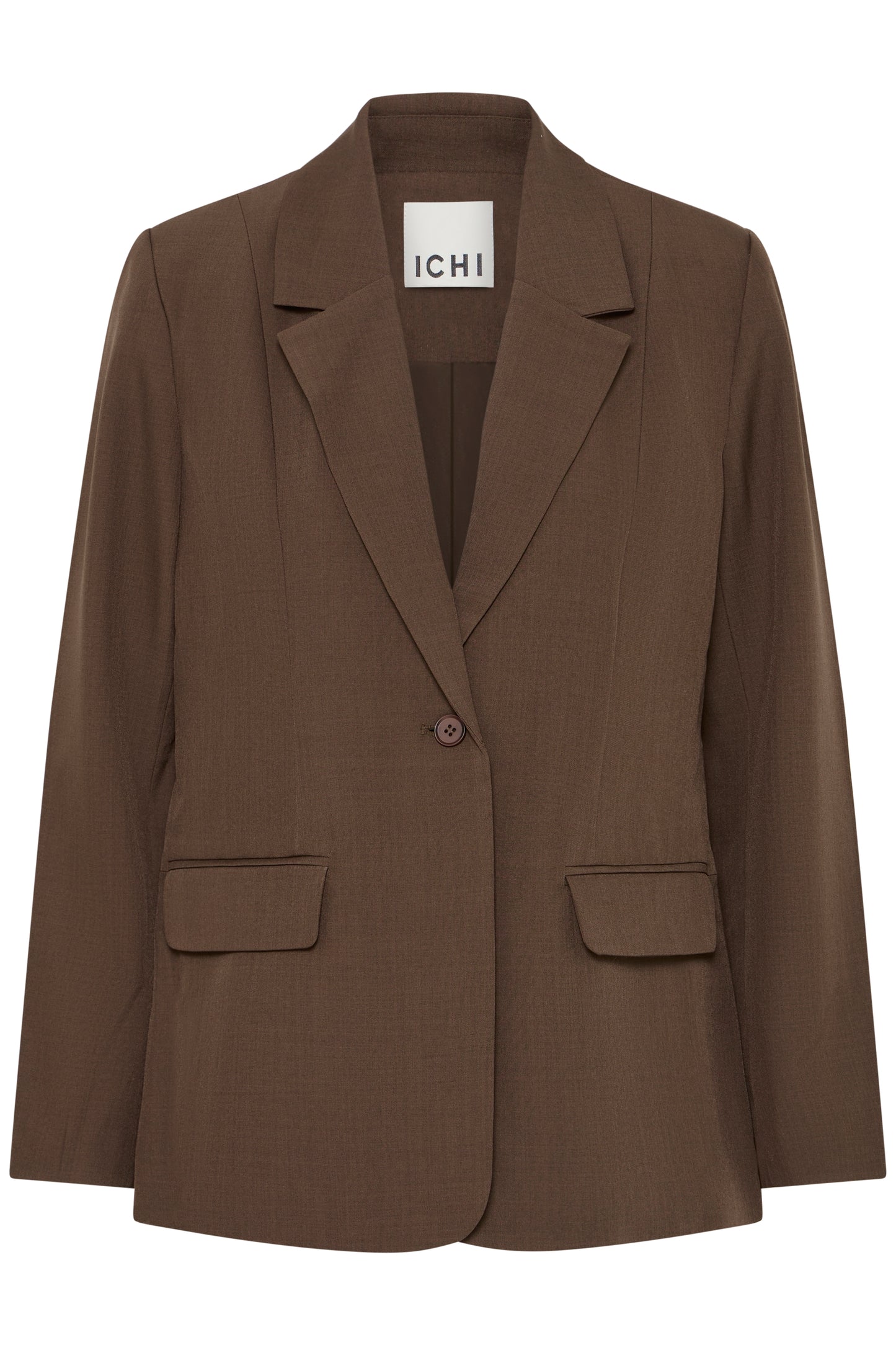 IC FAVA LONG BLAZER - brun