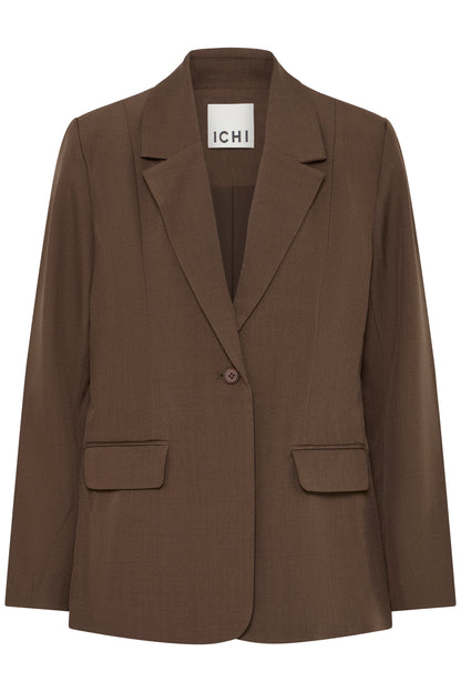 IC FAVA LONG BLAZER - brun