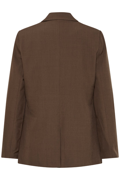IC FAVA LONG BLAZER - brun