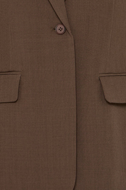 IC FAVA LONG BLAZER - brun